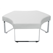 Scranton & Co Modular Lounge Module with Chrome Legs in White Dillon Fabric