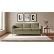 Scranton & Co Easy-Care Sofa in Sea Green Fabric with Chrome Finish Legs