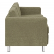 Scranton & Co Easy-Care Sofa in Sea Green Fabric with Chrome Finish Legs