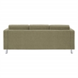 Scranton & Co Easy-Care Sofa in Sea Green Fabric with Chrome Finish Legs