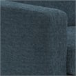 Scranton & Co Easy-Care Loveseat in Navy Fabric with Chrome Finished Legs