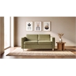 Scranton & Co Easy-Care Loveseat in Sea Green Fabric with Chrome Finished Legs