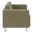 Scranton & Co Easy-Care Loveseat in Sea Green Fabric with Chrome Finished Legs