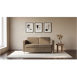 Scranton & Co Easy-Care Loveseat in Taupe Fabric with Chrome Finished Legs