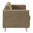 Scranton & Co Easy-Care Loveseat in Taupe Fabric with Chrome Finished Legs