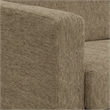 Scranton & Co Easy-Care Loveseat in Taupe Fabric with Chrome Finished Legs