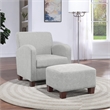 Scranton & Co Club Chair & Ottoman in Herringbone Smoke Gray Fabric