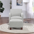 Scranton & Co Club Chair & Ottoman in Herringbone Smoke Gray Fabric