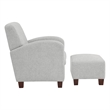 Scranton & Co Club Chair & Ottoman in Herringbone Smoke Gray Fabric