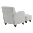 Scranton & Co Club Chair & Ottoman in Herringbone Smoke Gray Fabric