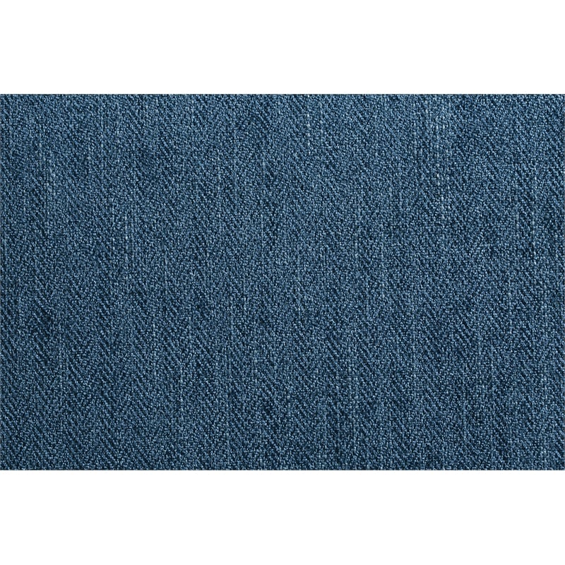 Scranton & Co Club Chair & Ottoman in Herringbone Navy Blue Fabric