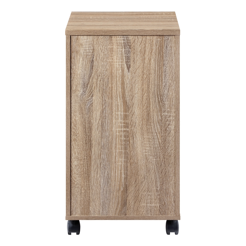 Scranton & Co 3 Drawer Mobile File Cabinet in River Oak Engineered Wood