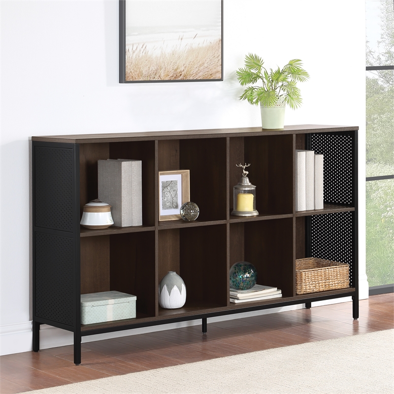 Scranton & Co Engineered Wood 8-Cube Bookcase in Ozark Ash - 58