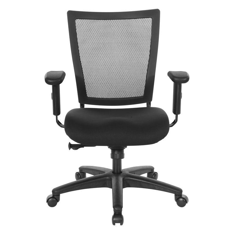 Scranton & Co Ergonomic Task Chair in Black Coal FreeFlex Fabric Seat