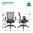 Scranton & Co Ergonomic Task Chair in Black Coal FreeFlex Fabric Seat