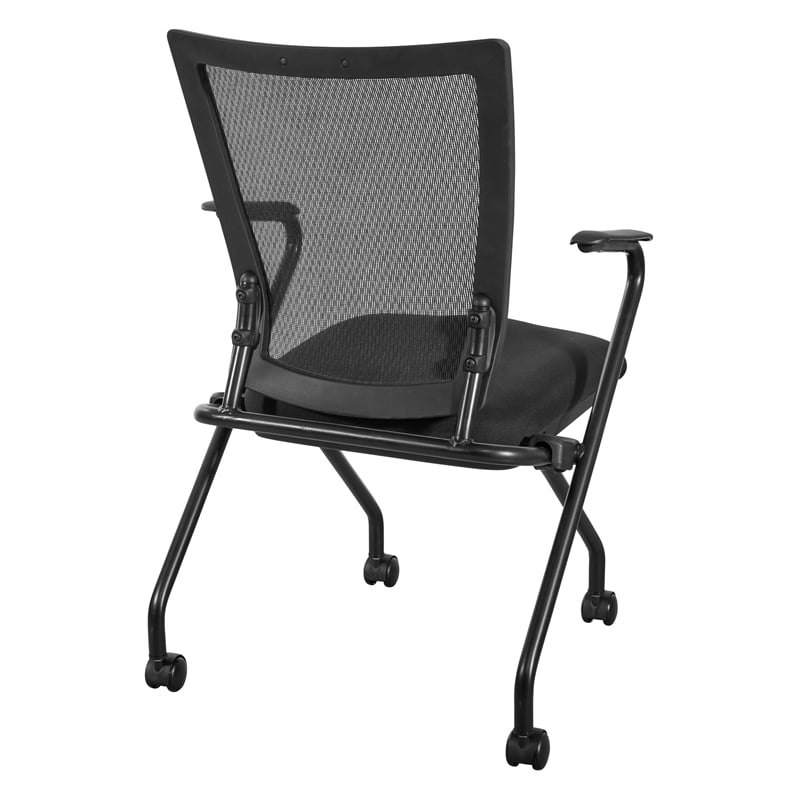 Scranton & Co Folding Chair 2-Pack in Black Coal FreeFlex Fabric