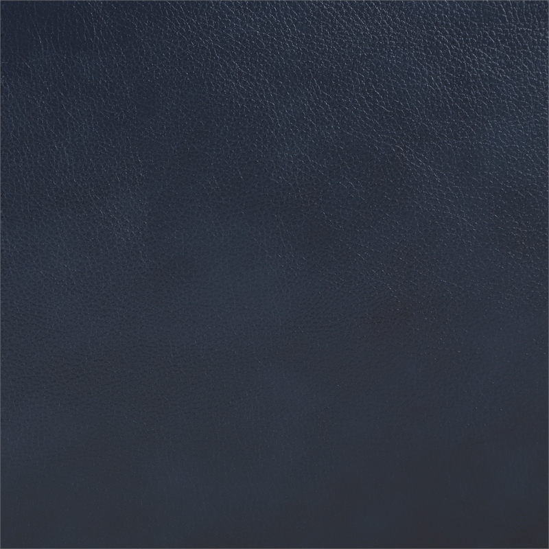 Scranton & Co Plush Pillow-Back Recliner in Dark Navy Faux Leather