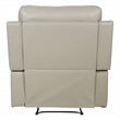 Scranton & Co Plush Pillow-Back Recliner in Taupe Faux Leather