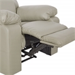 Scranton & Co Plush Pillow-Back Recliner in Taupe Faux Leather