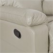 Scranton & Co Plush Pillow-Back Recliner in Taupe Faux Leather