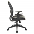 Scranton & Co Dark Air Grid Back Manager's Office Chair in Dillon Black Fabric
