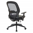Scranton & Co Dark Air Grid Back Manager's Office Chair in Dillon Black Fabric