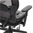 Scranton & Co Dark Air Grid Back Manager's Office Chair in Dillon Black Fabric