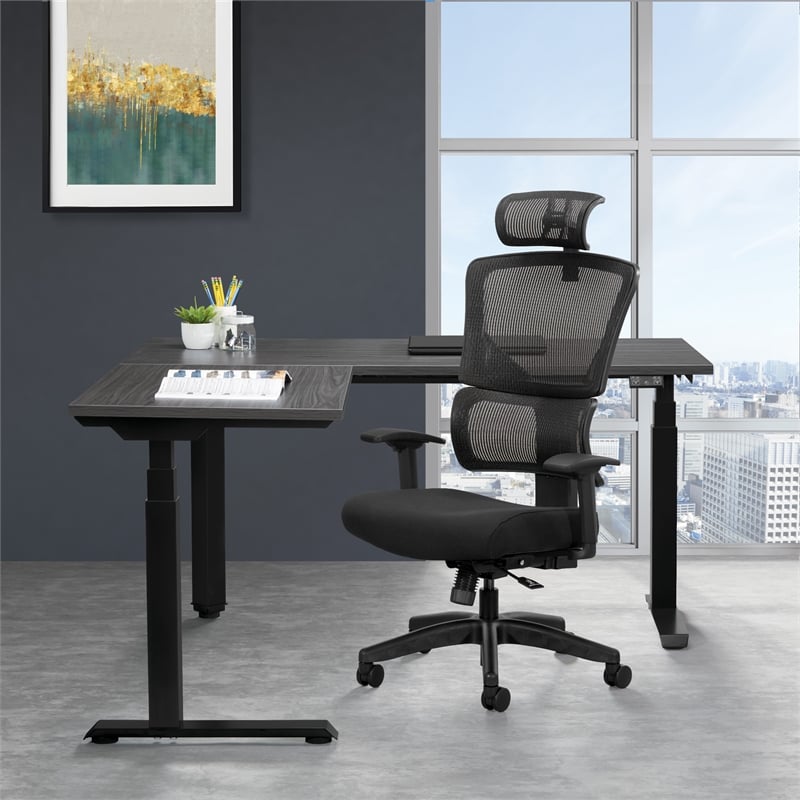 Scranton & Co Adjustable Chair with Vertical Matrix Back and Headrest