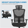 Scranton & Co Adjustable Chair with Vertical Matrix Back and Headrest