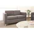 Scranton & Co Contemporary Loveseat in Cement Gray Easy-Care Fabric
