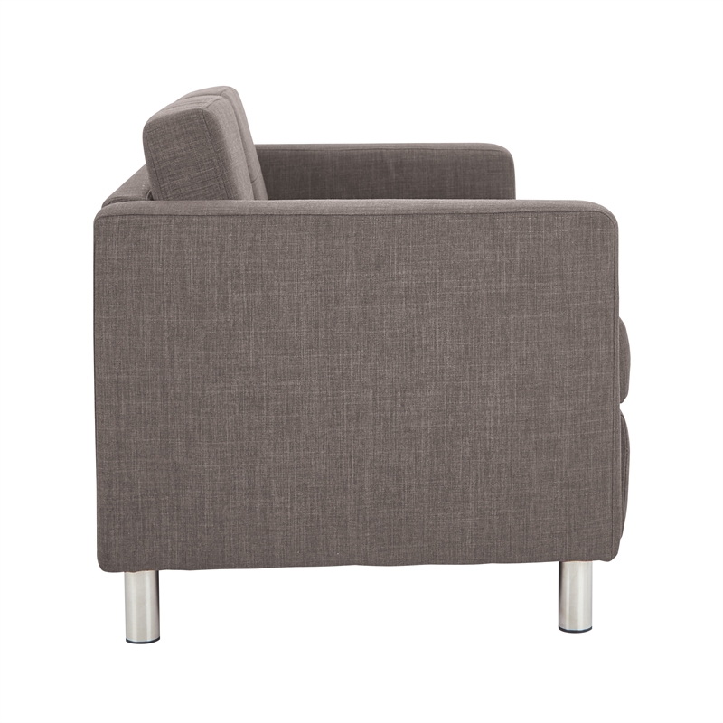 Scranton & Co Contemporary Loveseat in Cement Gray Easy-Care Fabric
