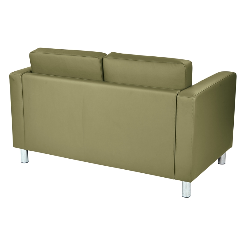 Scranton & Co Contemporary Loveseat in Dillon Sage Green Faux Leather
