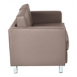 Scranton & Co Contemporary Loveseat in Dillon Stratus Gray Faux Leather
