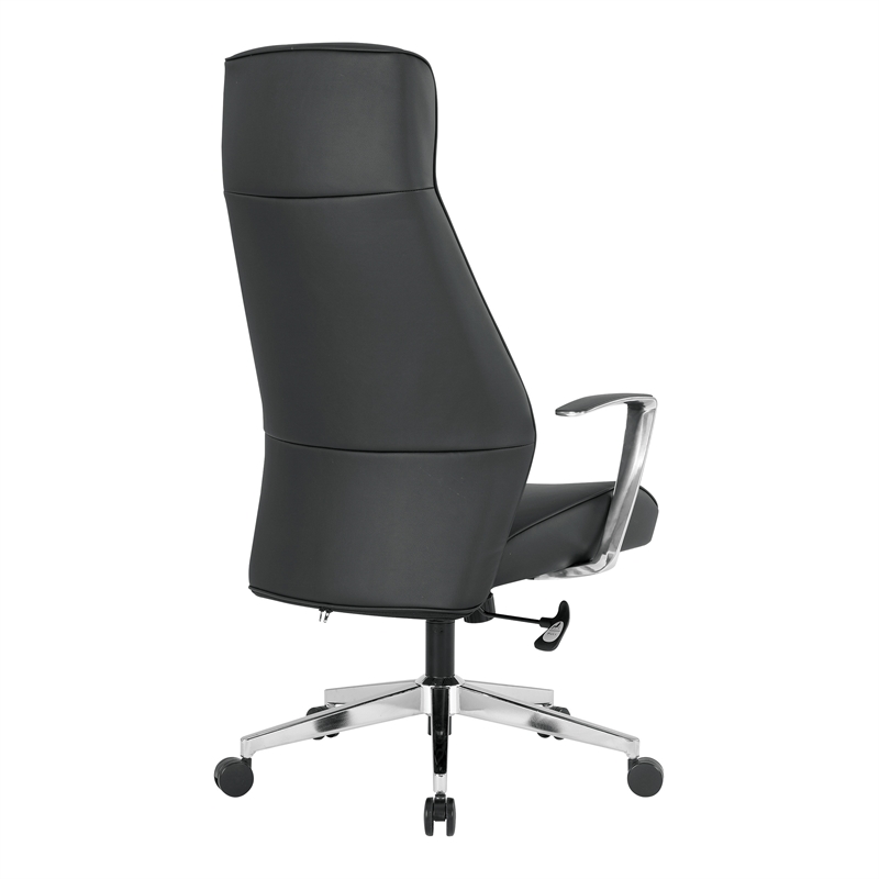 Scranton & Co Contemporary High Back Office Chair in Dillon Black Fabric