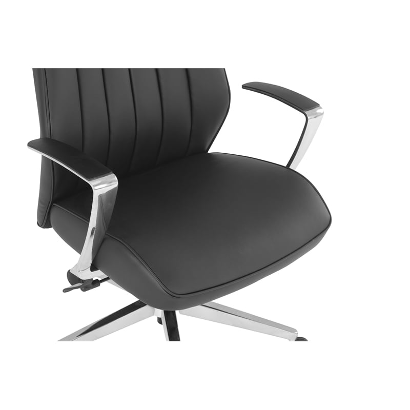 Scranton & Co Contemporary High Back Office Chair in Dillon Black Fabric