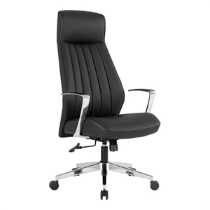 Scranton & Co Contemporary High Back Office Chair in Dillon Black Fabric