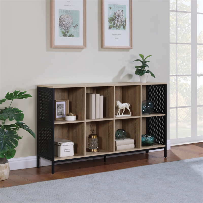 Scranton & Co Contemporary 8-Cube Bookcase in River Oak Engineered Wood