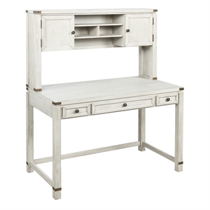 Scranton & Co 48&quot Desk with Hutch in Champagne Oak Engineered Wood