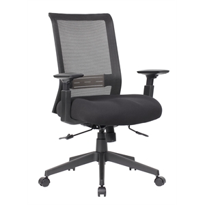 Scranton & Co Ergonomic Mesh Back Task Chair with Lumbar Support in Black