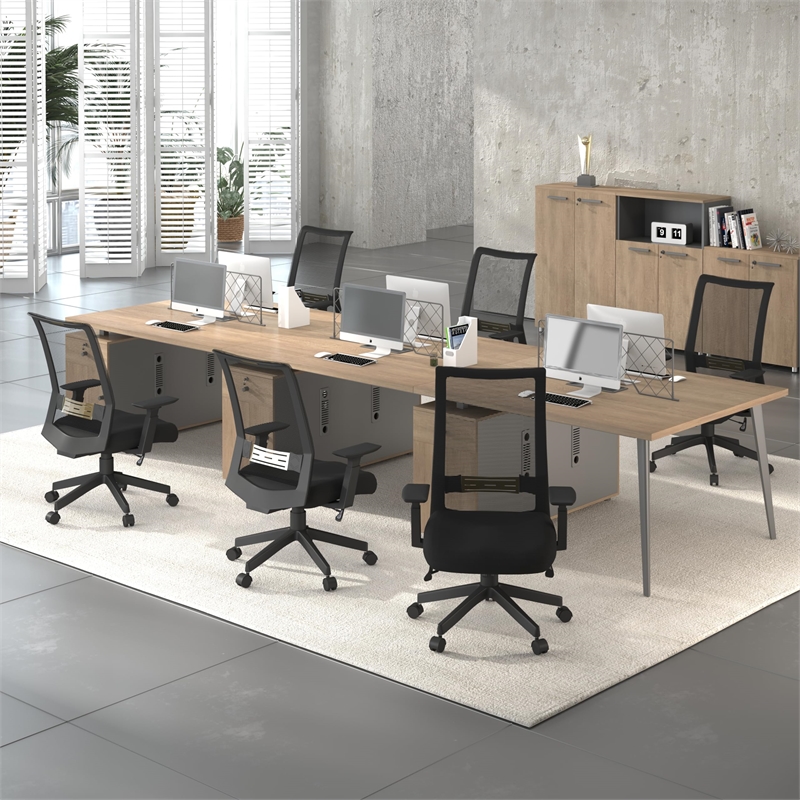 Scranton & Co Ergonomic Mesh Back Task Chair with Lumbar Support in Black