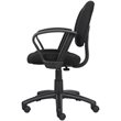 Scranton & Co Mid Back Ergonomic Fabric Swivel Chair with Arms in Black