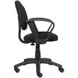 Scranton & Co Mid Back Ergonomic Fabric Swivel Chair with Arms in Black