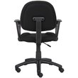 Scranton & Co Mid Back Ergonomic Fabric Swivel Chair with Arms in Black