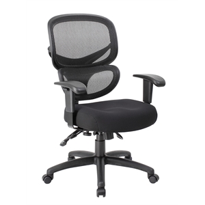 Scranton & Co Multi Function Mesh Task Chair with Adjustable Arms and 27&quot Base