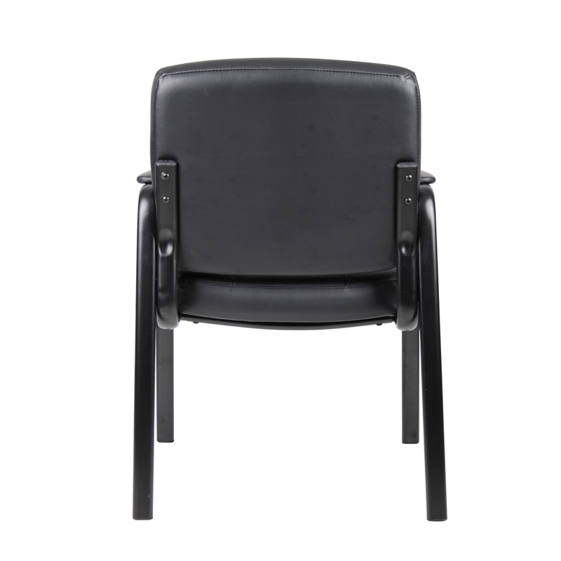 Scranton & Co Executive Mid Back LeatherPlus Guest Chair in Black