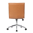 Scranton & Co Ribbed Vinyl Armless Hospitality Task Chair in Caramel