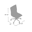 Scranton & Co Ribbed Vinyl Armless Hospitality Task Chair in Caramel