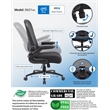Scranton & Co Heavy Duty Flip Arm Mesh Task Chair 400 lb. Capacity in Black