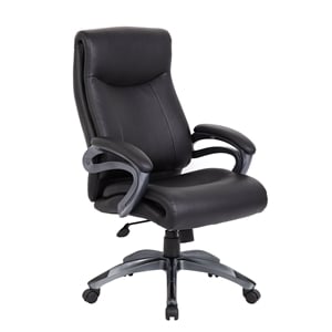 Scranton & Co Double Layer LeatherPlus Executive Chair in Black