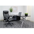Scranton & Co Double Layer LeatherPlus Executive Chair in Black